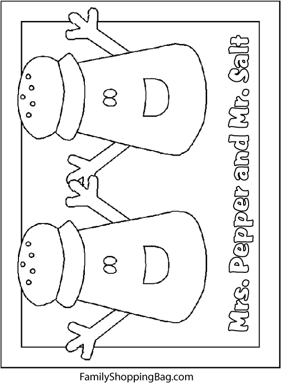 Blues Salt and Pepper Coloring Pages