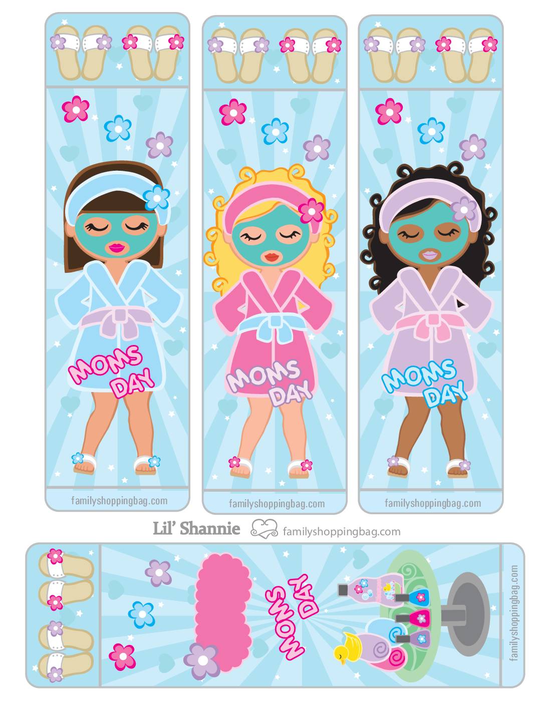 Book Marks Moms Spa Day Bookmarks