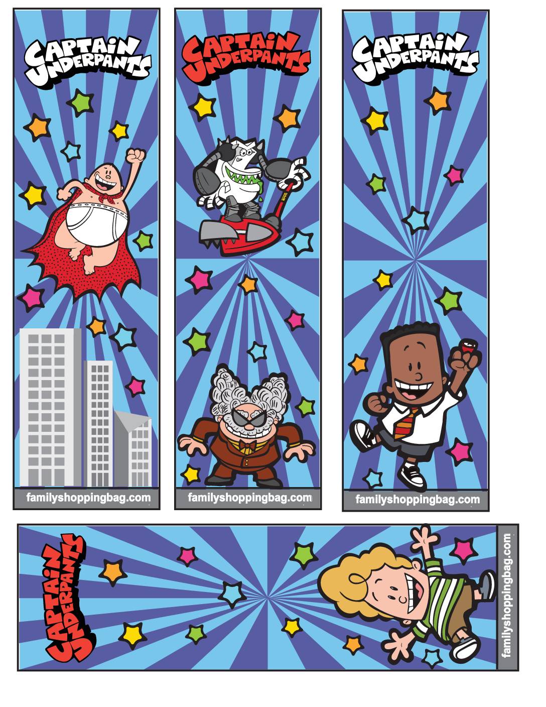 Bookmarks Captain Underpants Bookmarks