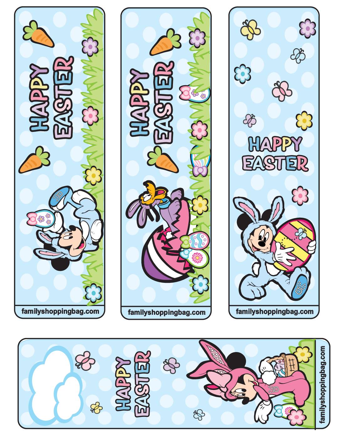 Bookmarks Mickey Mouse Easter
