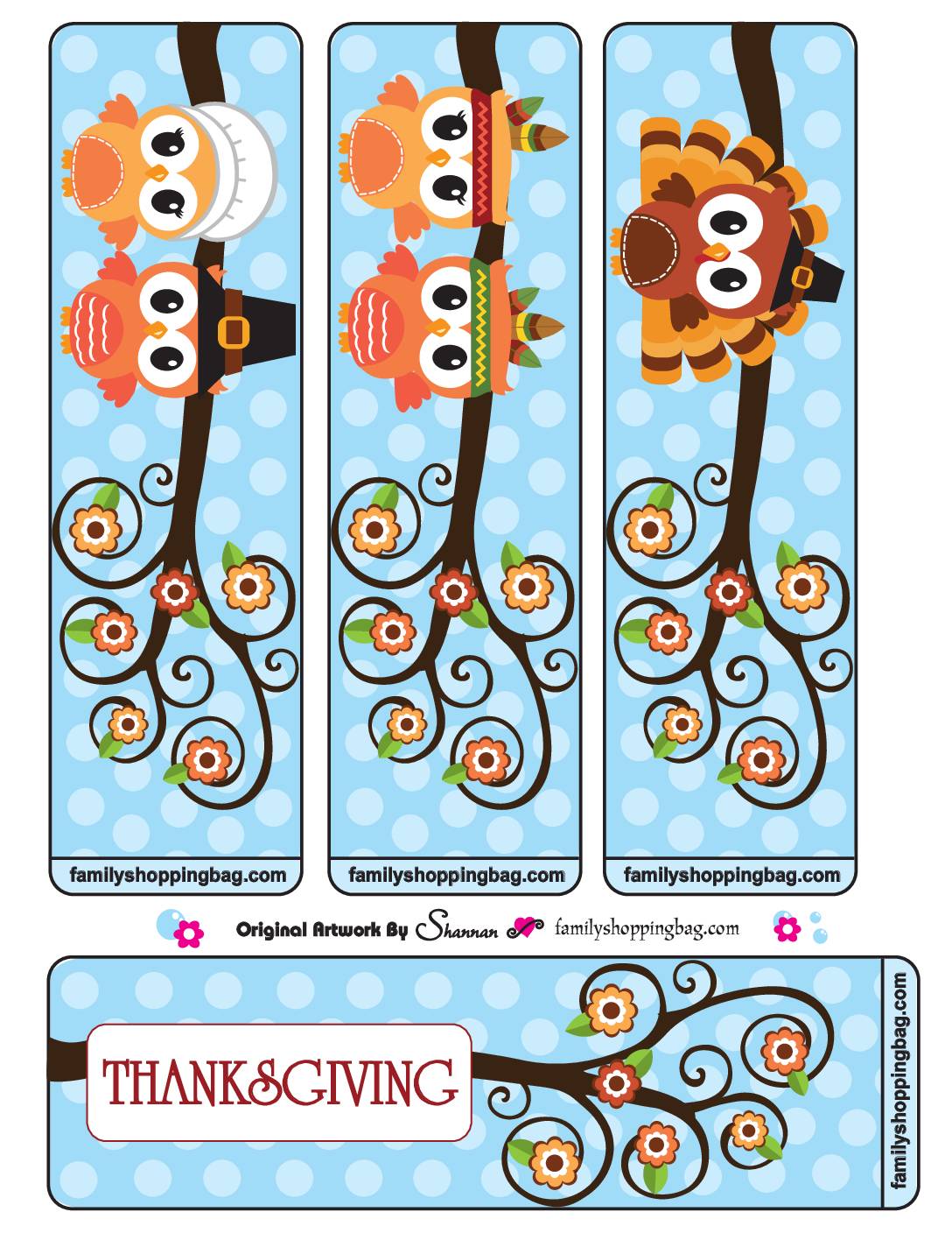 Bookmarks Thanksgiving