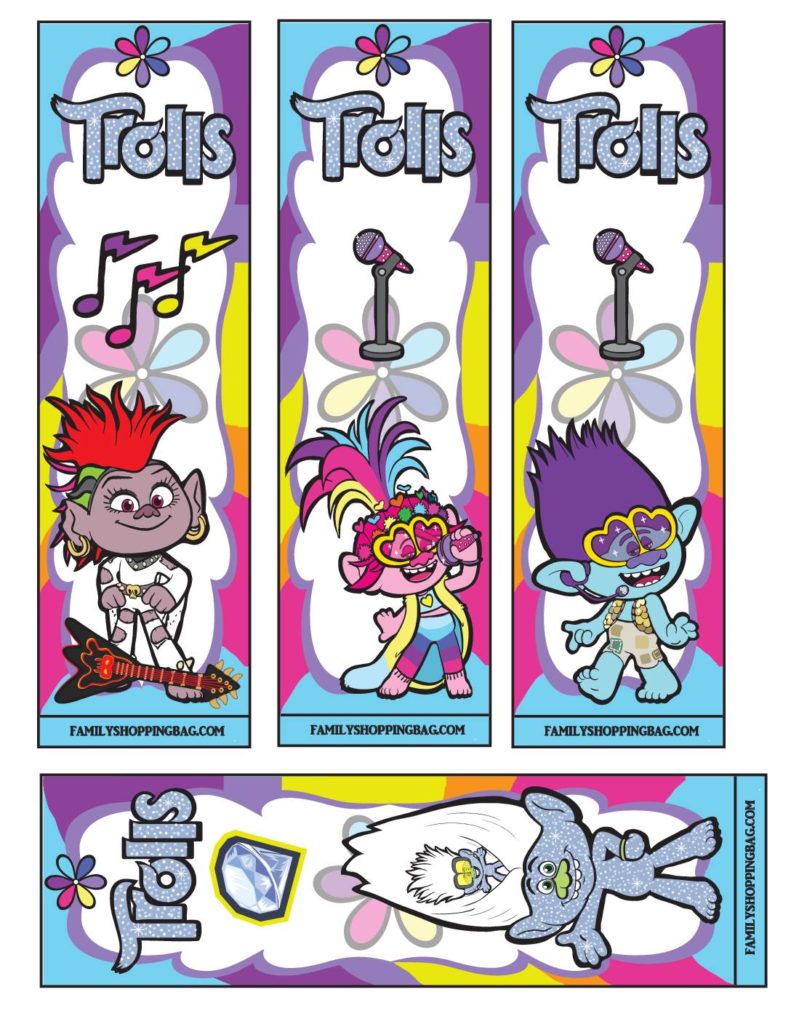 Bookmarks Trolls  pdf