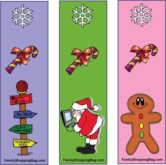 Bookmarks with Santa and Gingerman