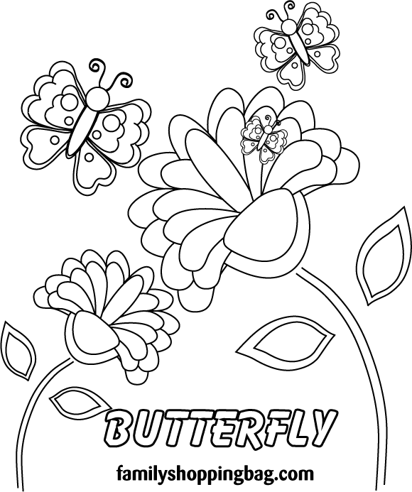 Butterfly Coloring Page 3 Coloring Pages
