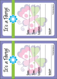 Butterfly Party Invitation Invitations