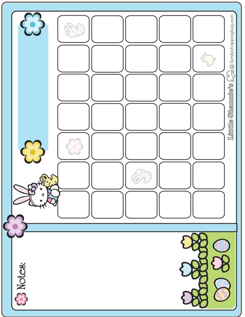 Calendar Easter  pdf