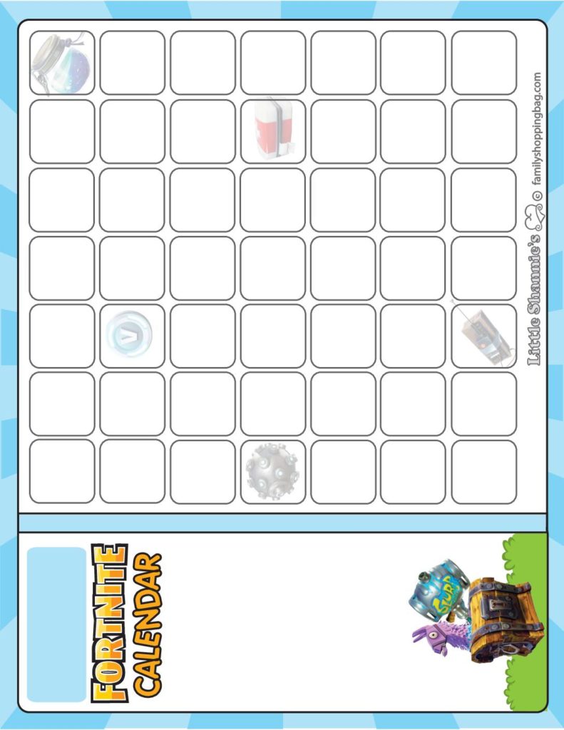 Calendar Fortnite  pdf