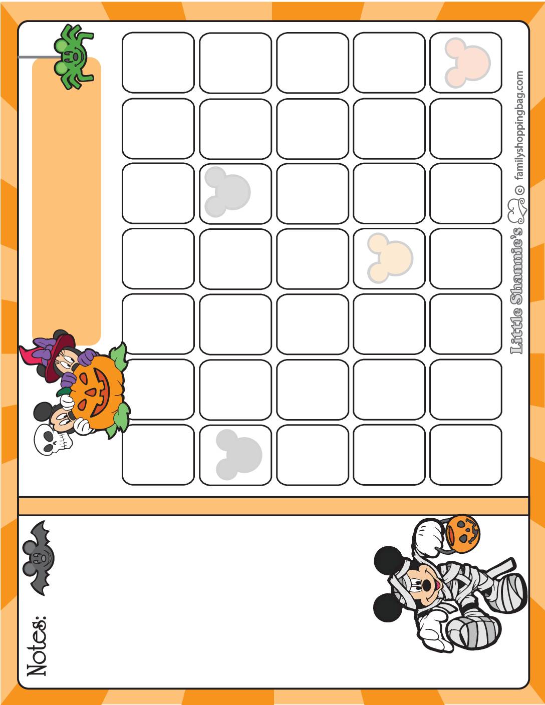 Calendar Halloween Mickey