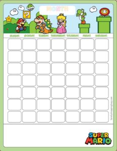 Calendar Super Mario  pdf