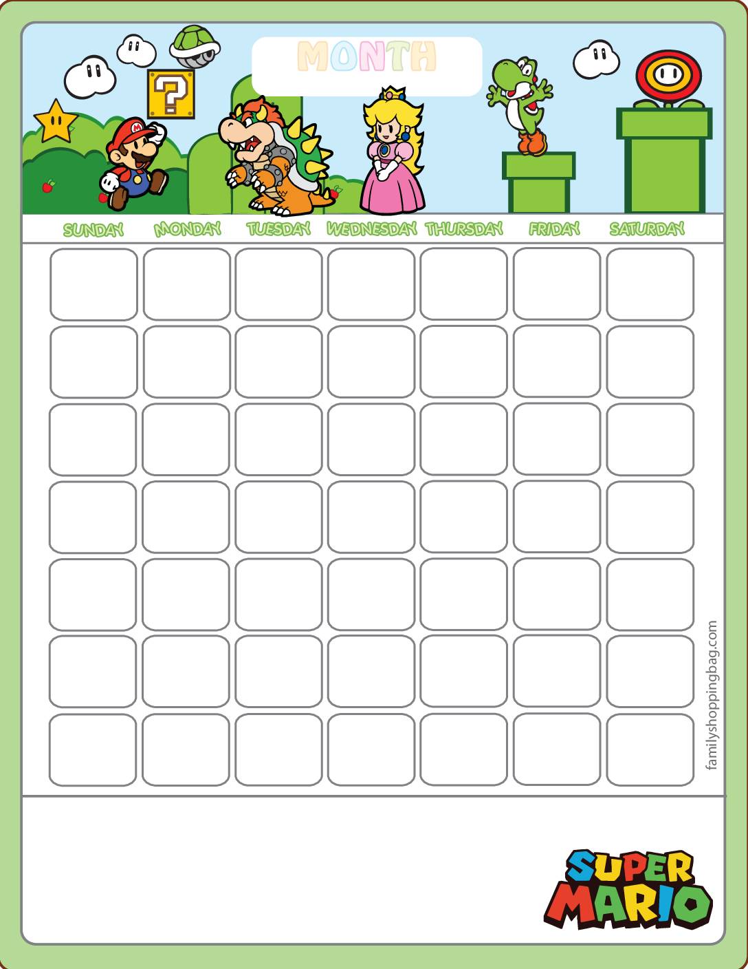 calendar-super-mario