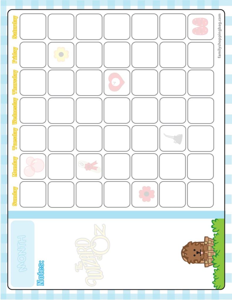 Calendar Wizard of Oz  pdf