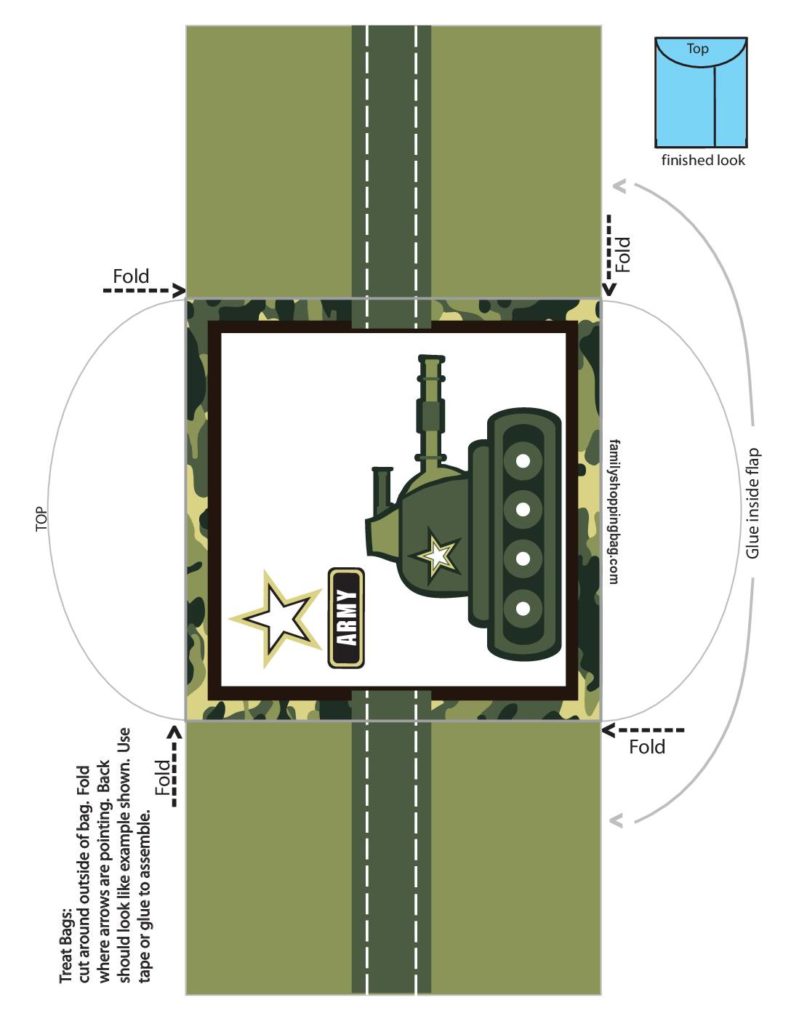 Candy Envelope Box army  pdf