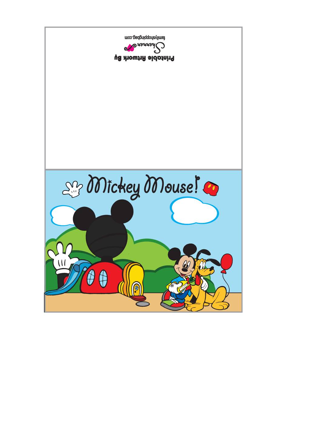 Mickey Mouse Card Invitations