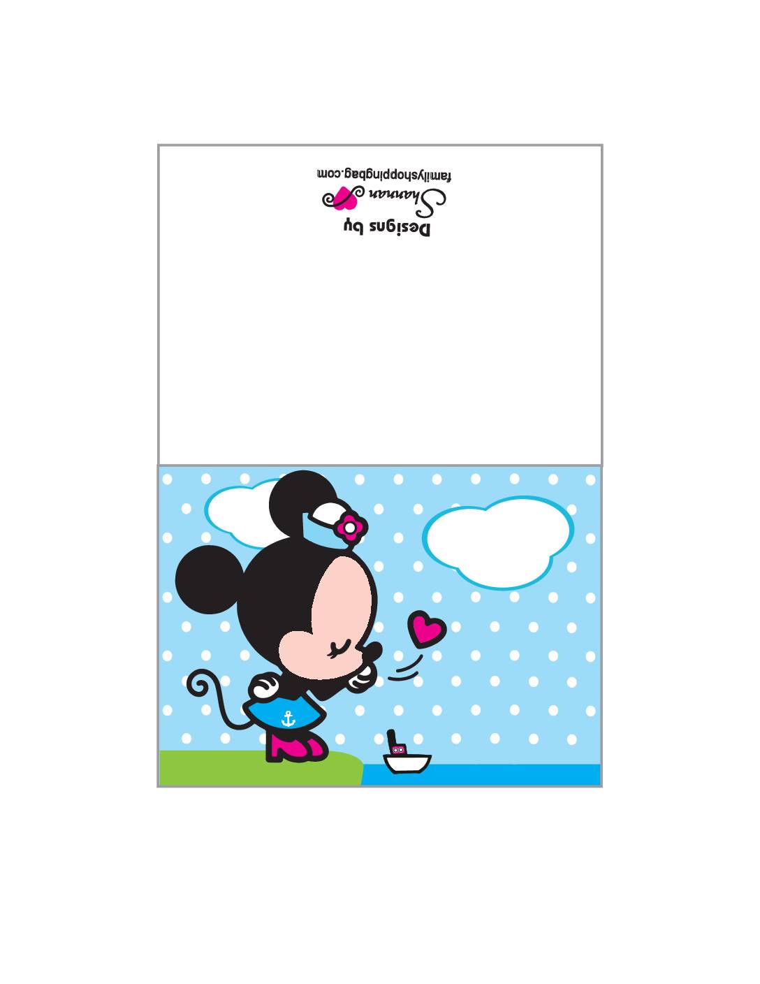 Minnie Printable Card Invitations