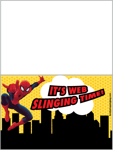 Spider Man Card Invitations