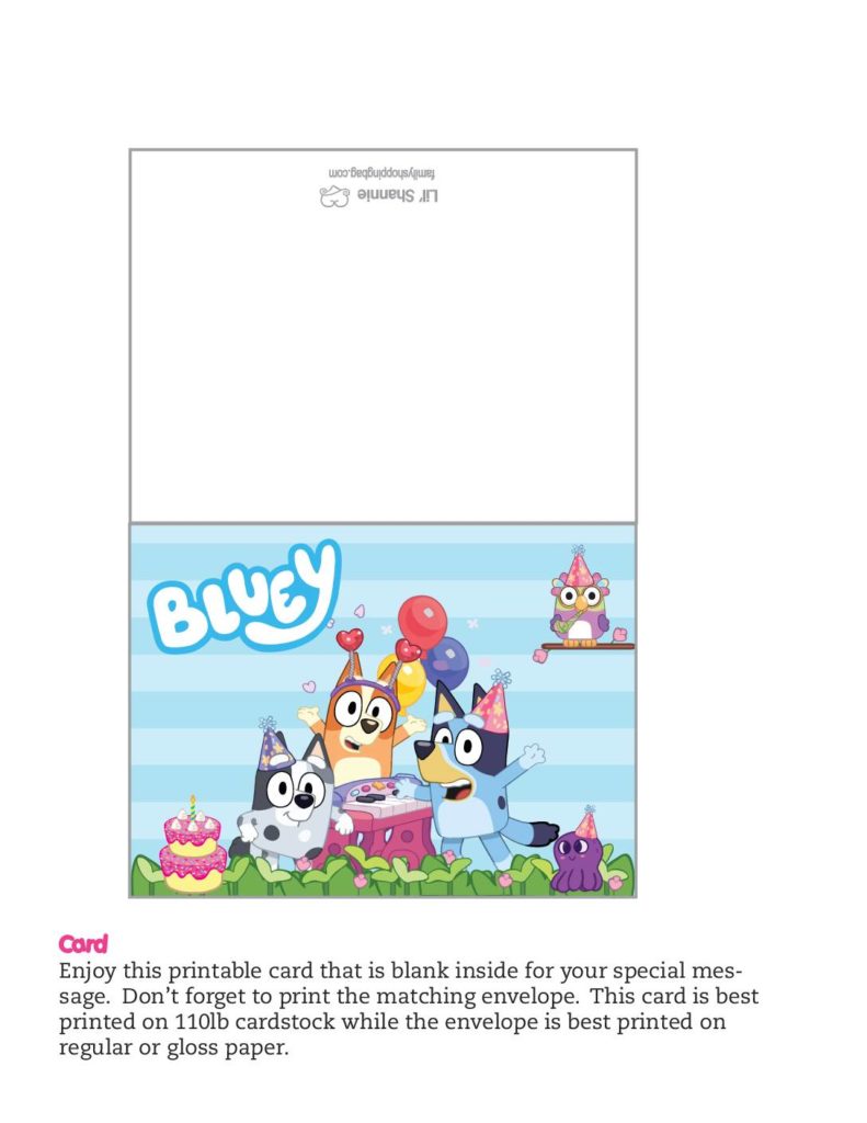 Card Bluey  pdf