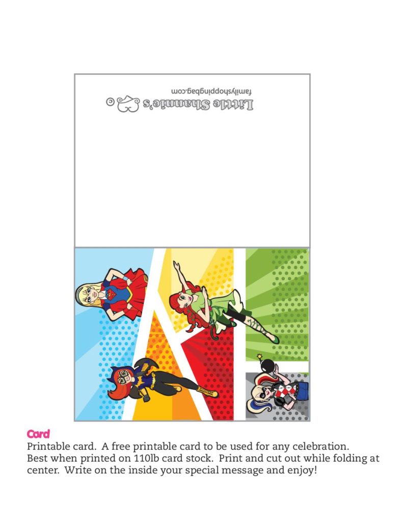 Card DC Super Hero Girls  pdf