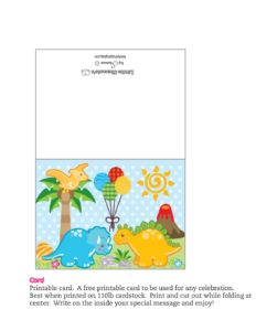 Card Dinosaur  pdf