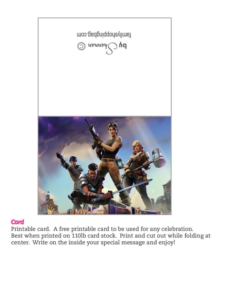 Card Fortnite  pdf