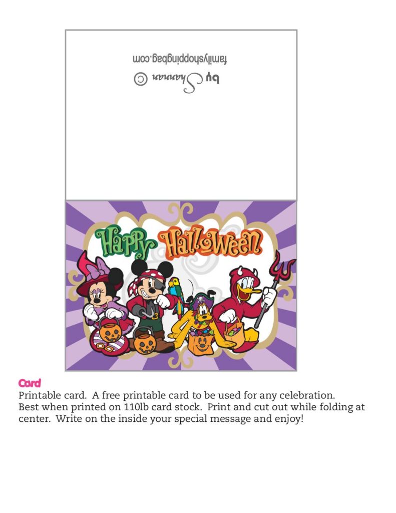 Card Mickey Halloween  pdf