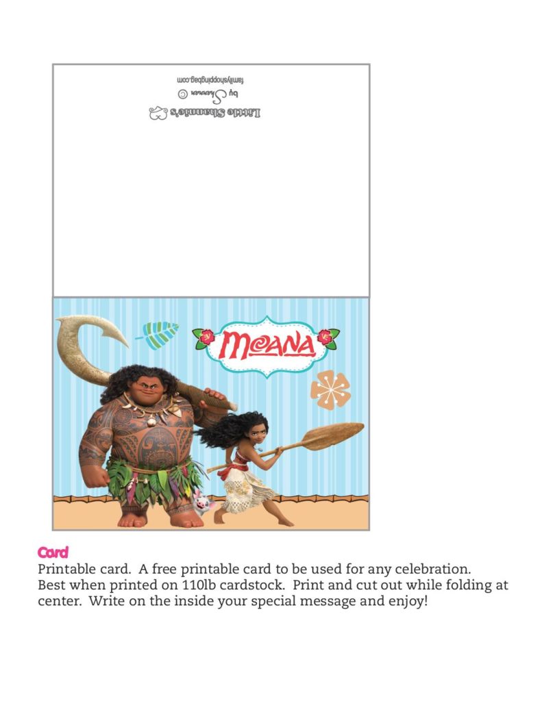 Card Moana  pdf