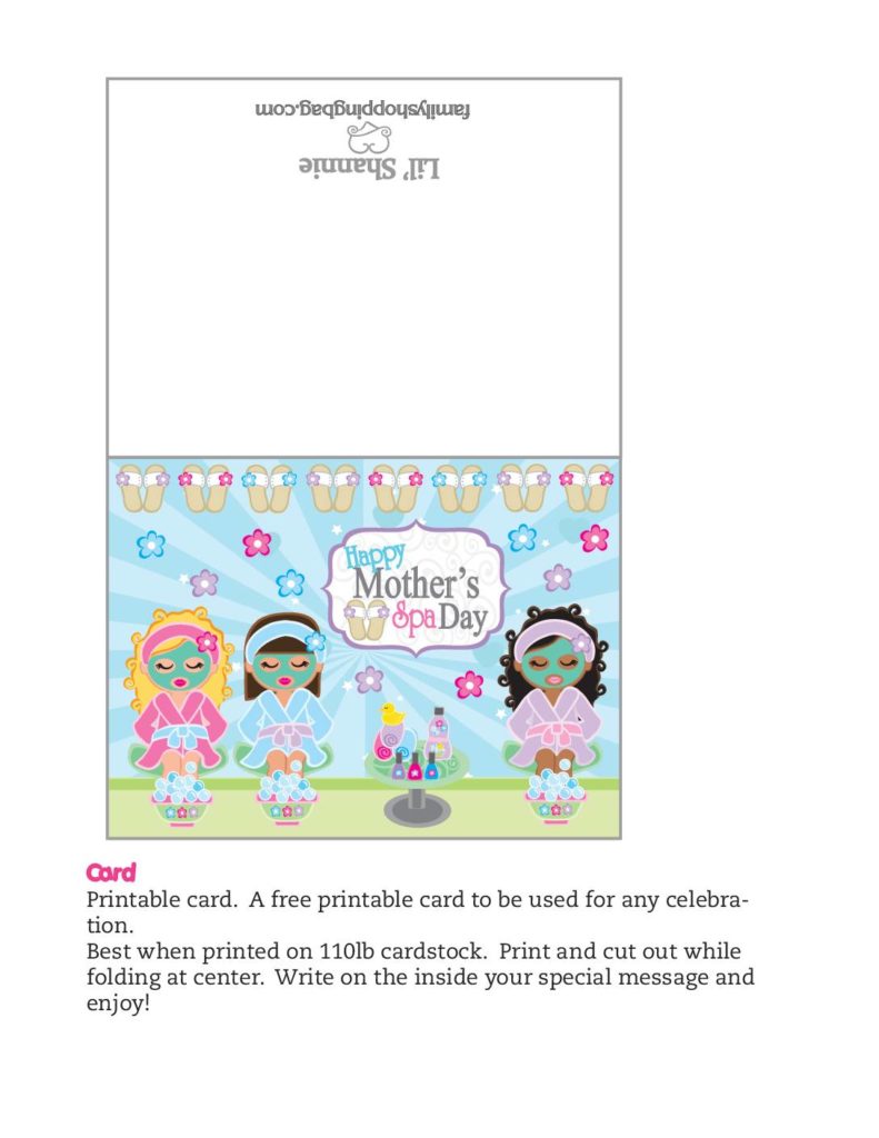 Card Moms Spa Day  pdf