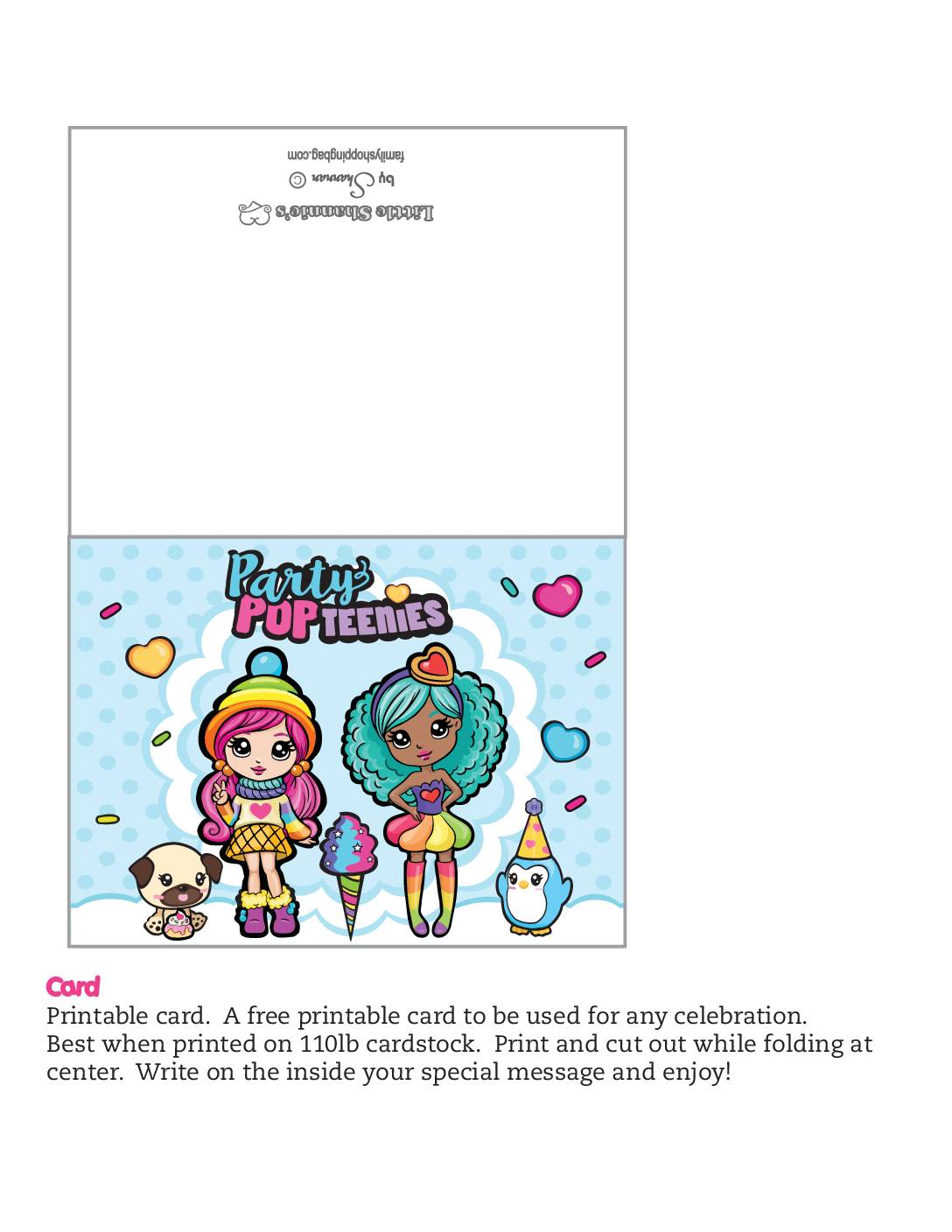 Card Party Pop Teenies  pdf