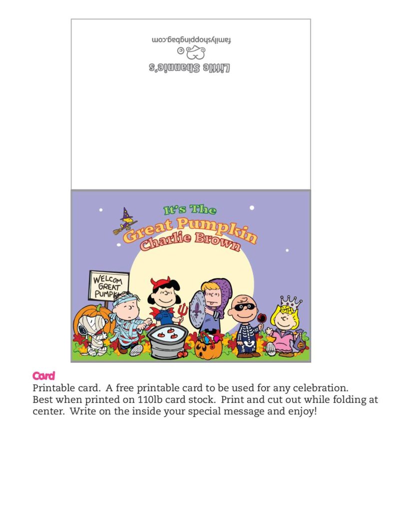 Card Peanuts Halloween  pdf