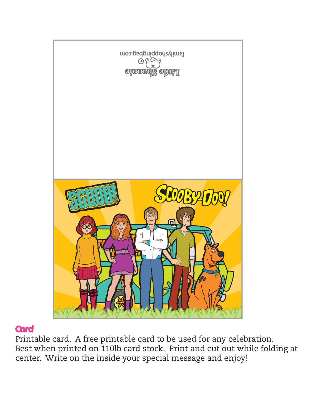 Card Scooby Doo Invitations