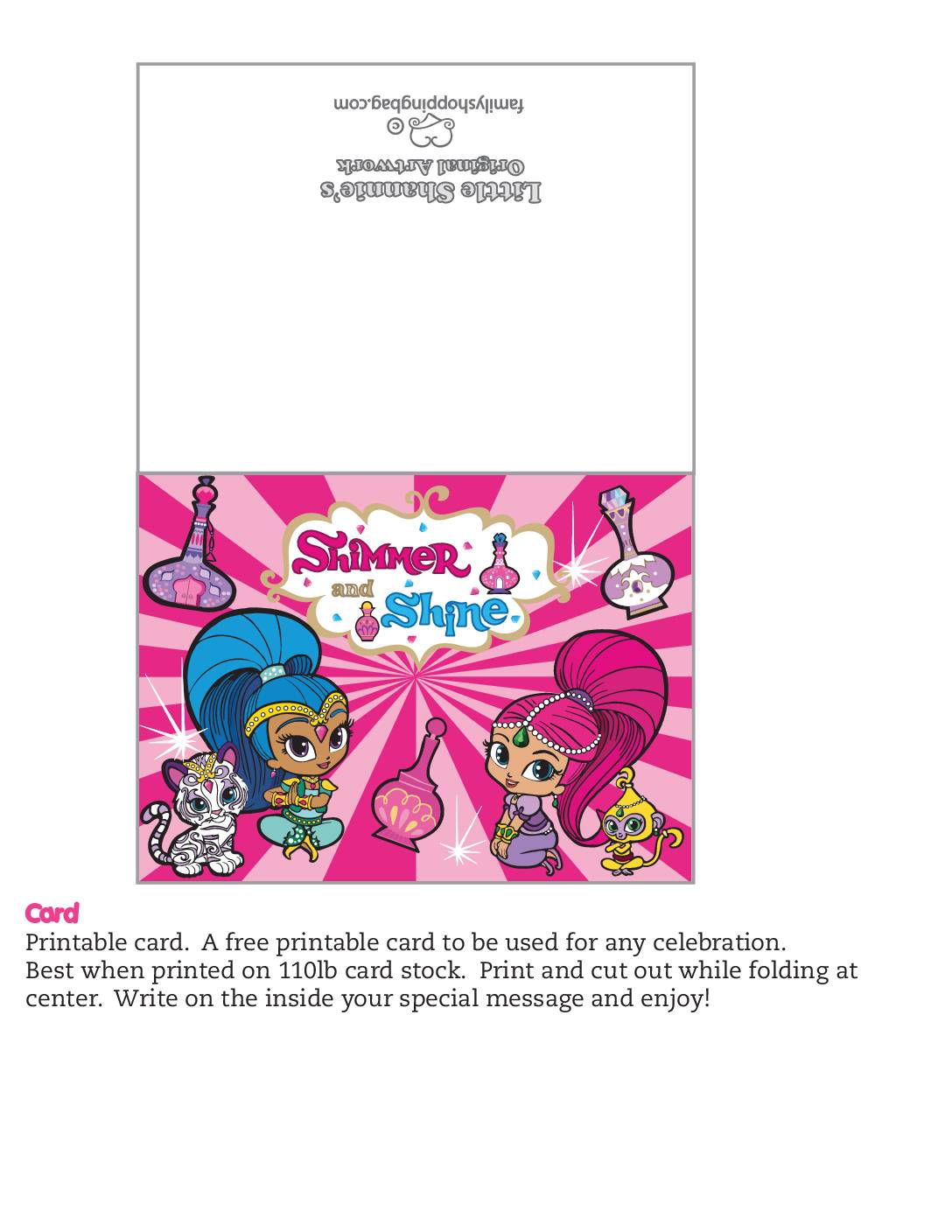 Card Shimmer and Shine Invitations