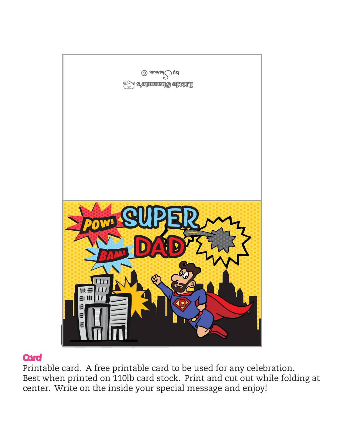 Card Super Dad Invitations