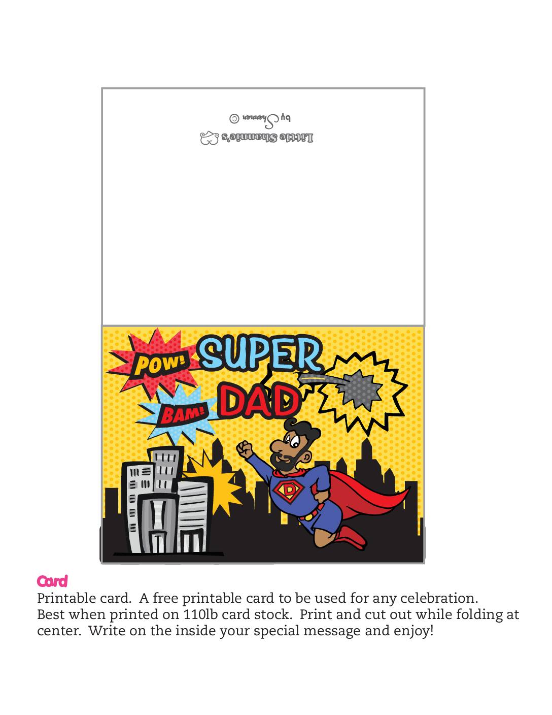 Card Super Dad Invitations