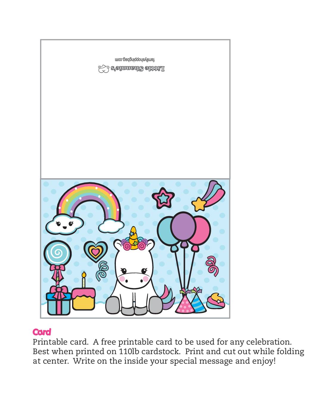 Card Unicorn  pdf