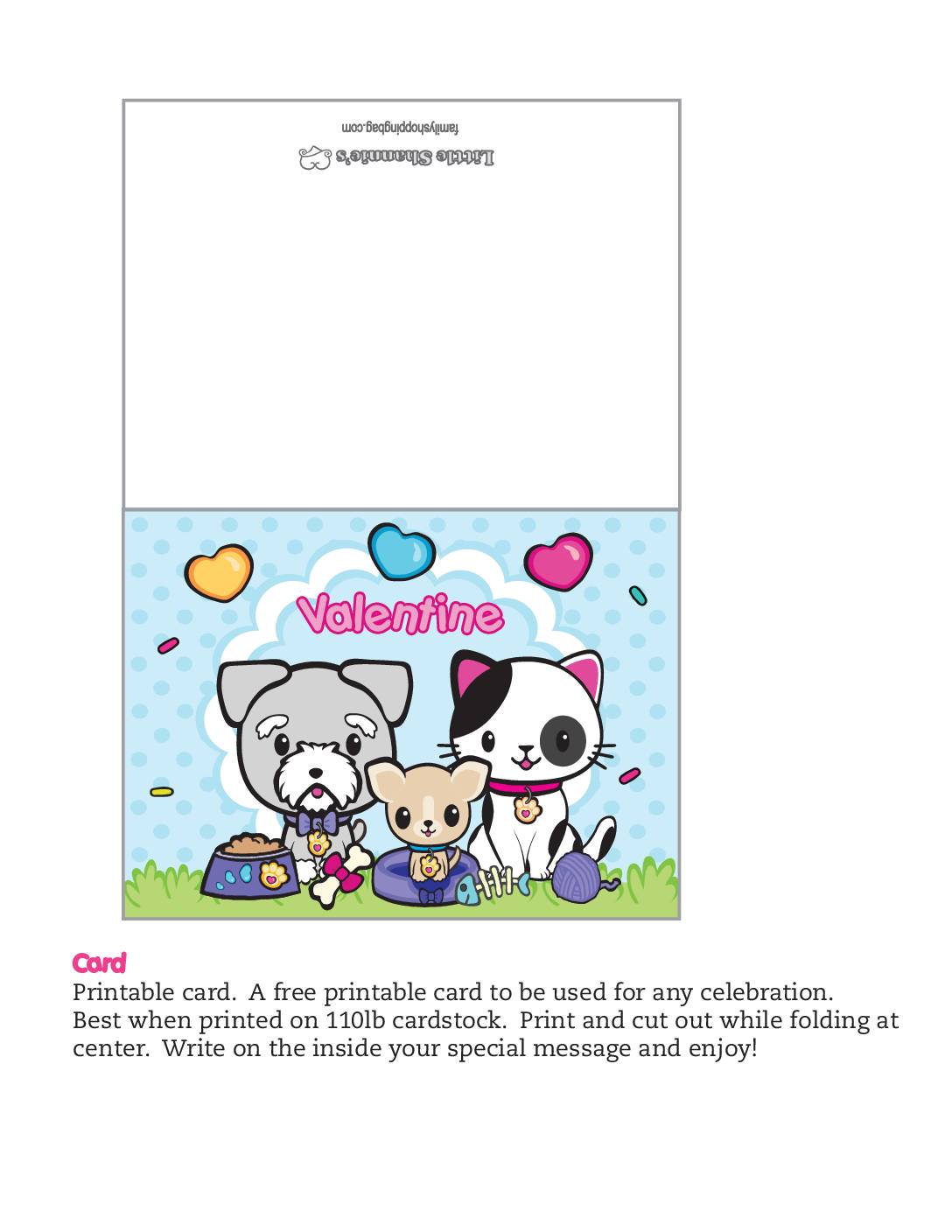 Card Valentine Pups and Kittens  pdf