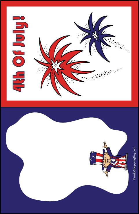 Card with Fireworks Invitations