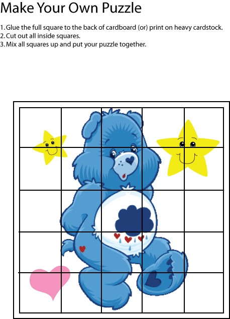 Care Bear Blue Puzzle Games