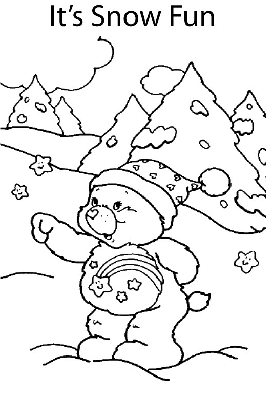 Care Bear Snow Coloring Pages