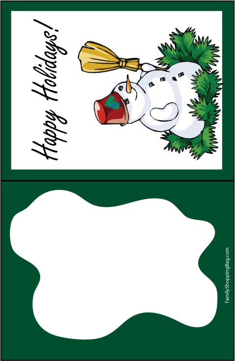 Christmas Card - Snowman Invitations