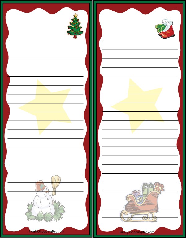 Christmas Grocery List Stationery