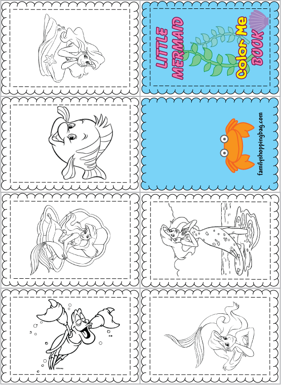 Color Book Little Mermaid Coloring Pages