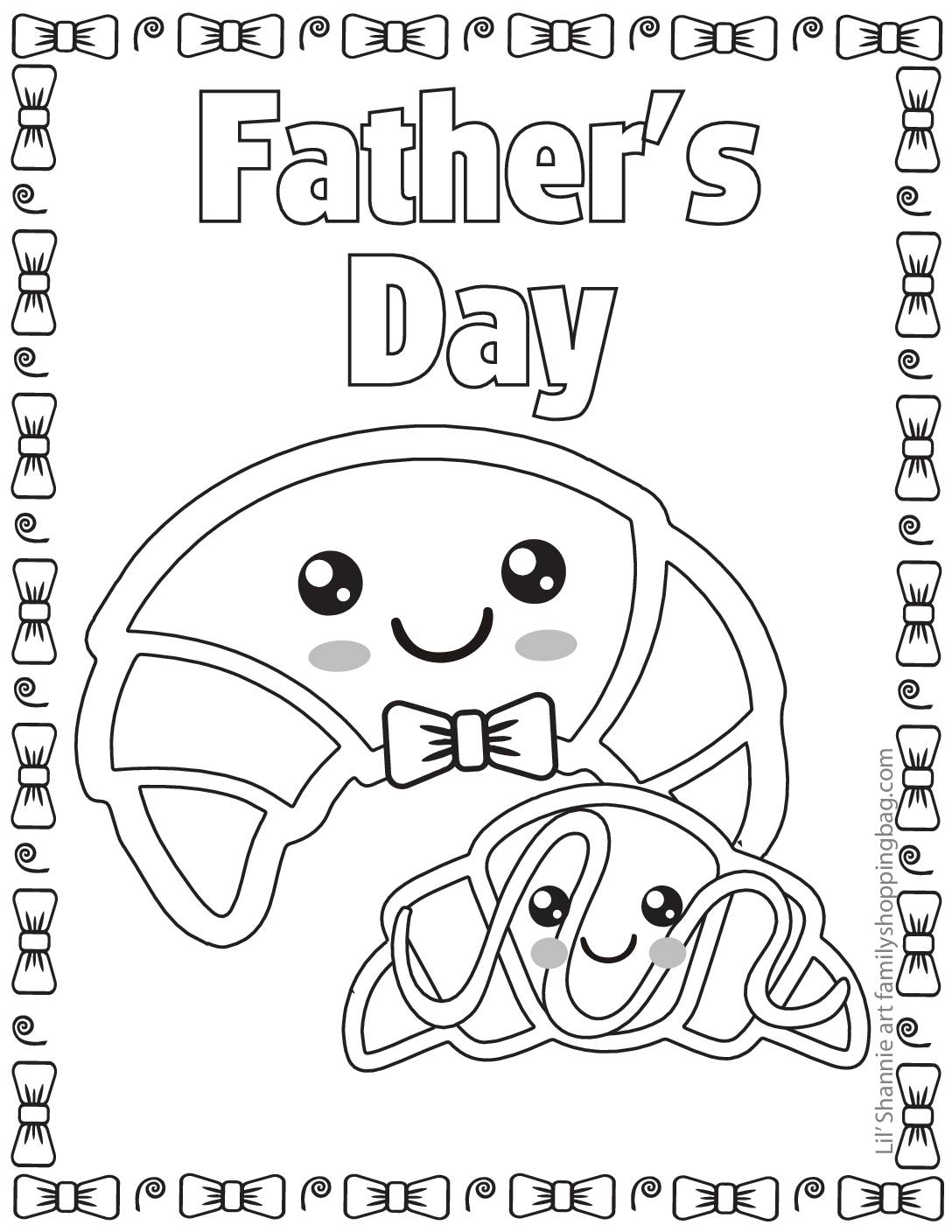 Color Page 3 Fathers Day Breakfast Coloring Pages