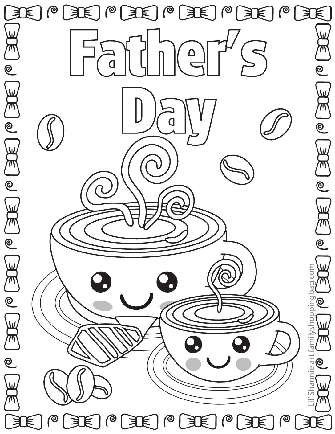 Color Page  Fathers Day Breakfast  pdf