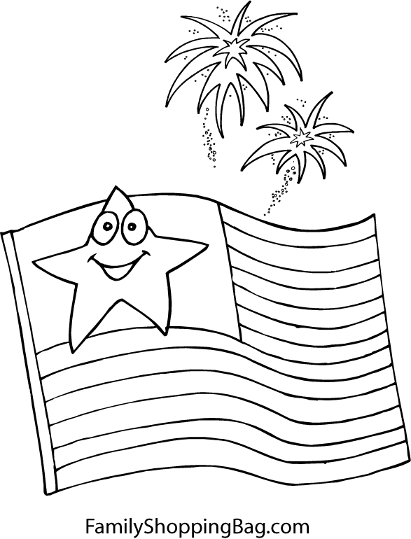 Color Page Star Flag Coloring Pages