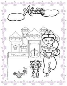 Coloring 2 Page Aladdin
