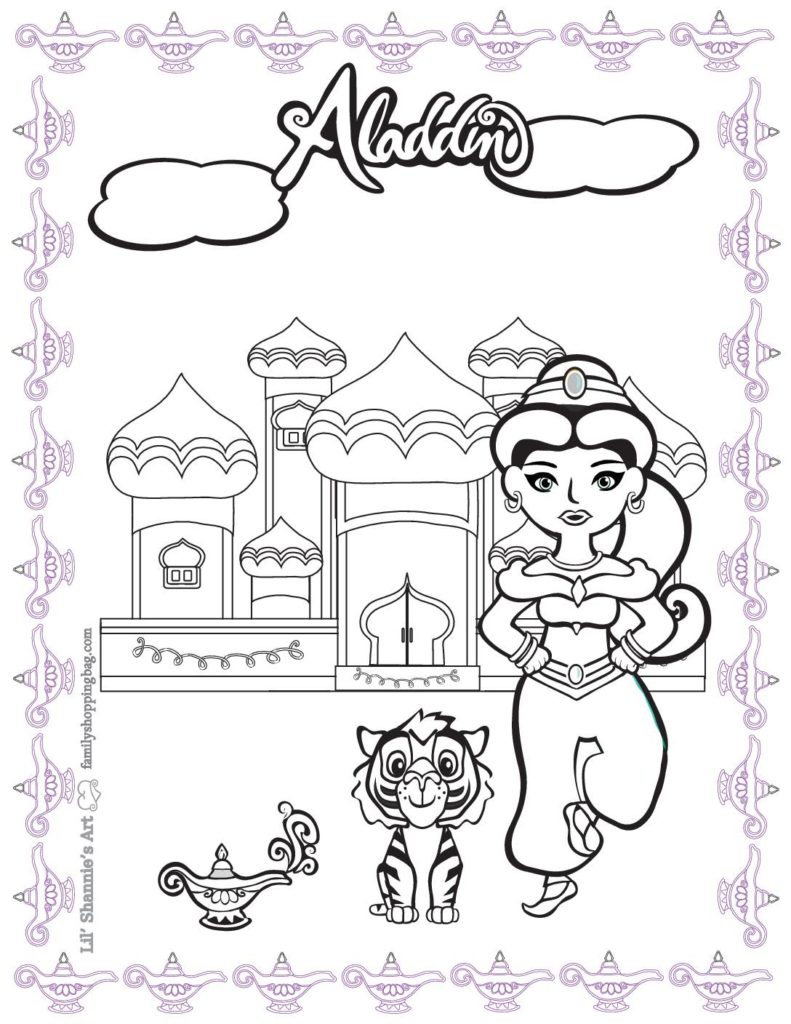 Coloring  Page Aladdin  pdf