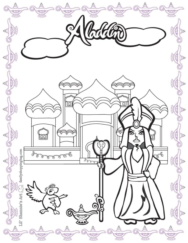 Coloring  Page Aladdin  pdf