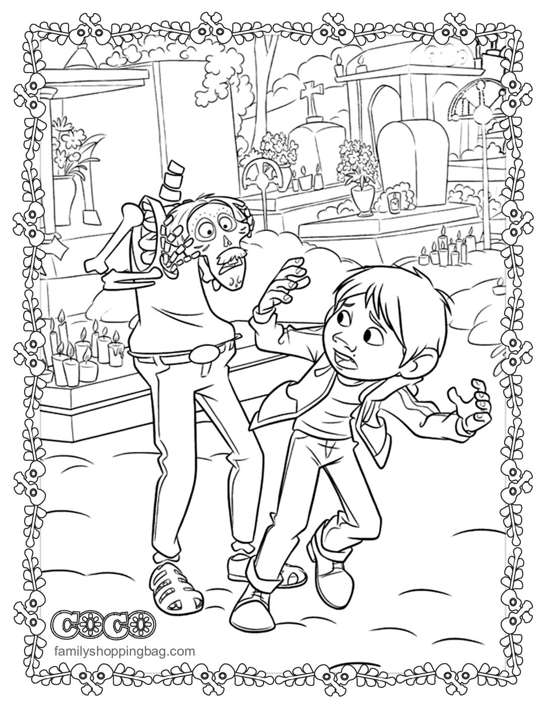 Coloring 5 Page Coco Coloring Pages