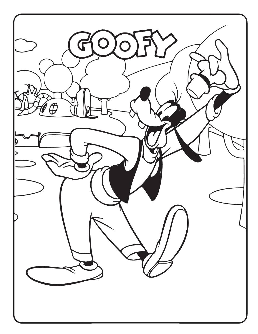 Goofy Coloring Page Coloring Pages