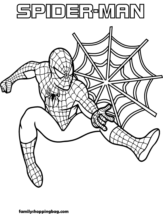 Spider Man Color Page Coloring Pages
