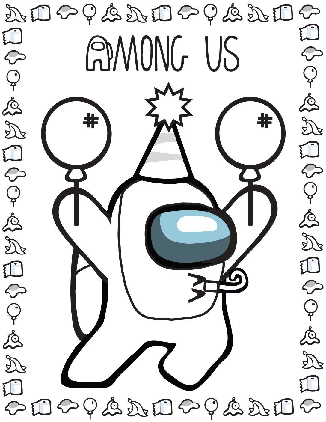 Coloring Page 2 Among US Coloring Pages